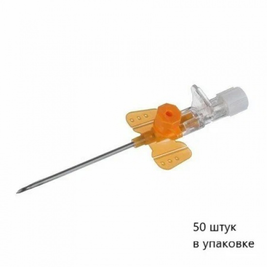 Большое фото товара - Катетер внутривенный, с дополнительным портом, 14G, оранжевый/Global Medikit, 000002444. Вариант №1